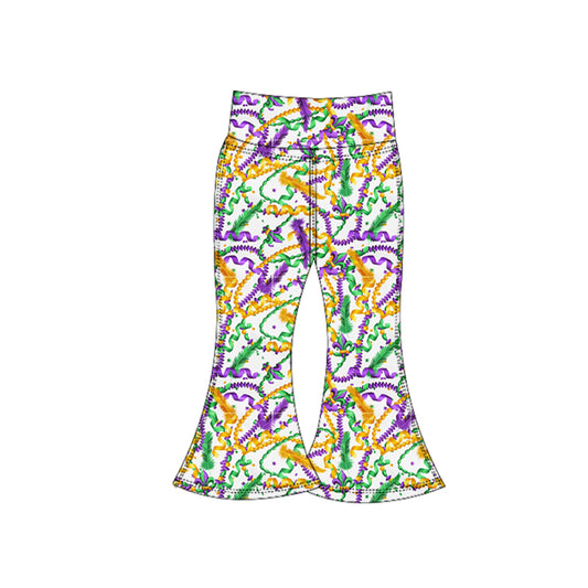 Baby Girls Mardigras Lights Fur Yoga Bell Bottom Pants Preorder