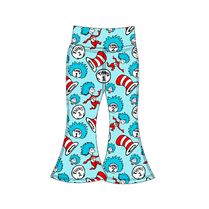 Baby Girls Cartoon Mr Reading Yoga Bell Bottom Pants Preorder