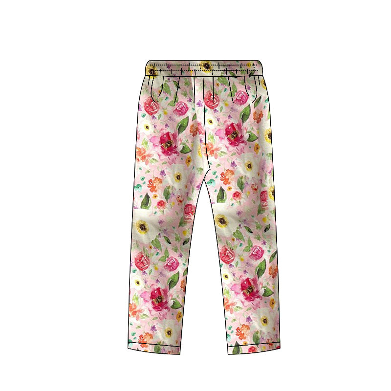 Baby Girls Pink Flowers Legging Pants Bottoms Preorder