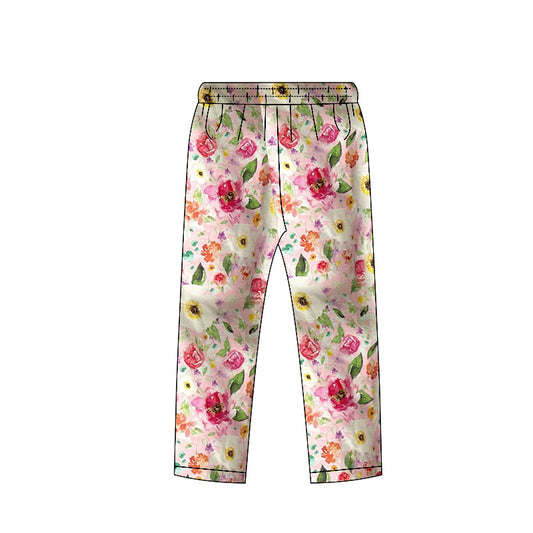 Baby Girls Pink Flowers Legging Pants Bottoms Preorder