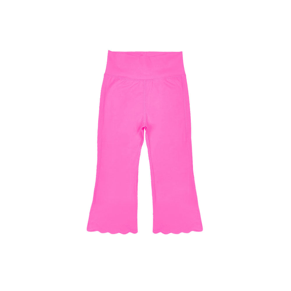 Baby Girls Pink Yoga Flare Bottom Pants Preorder