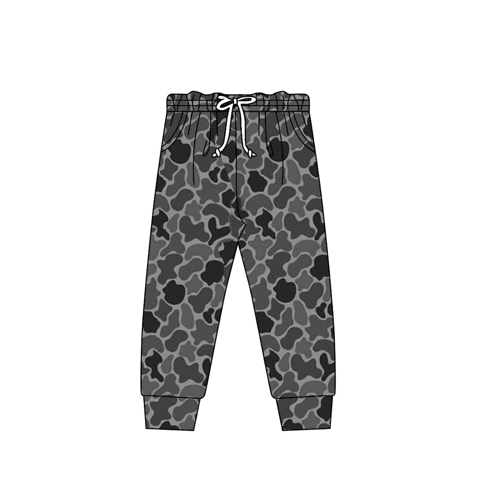 Baby Boys Dark Grey Camo Pockets Southern Jogger Pants Bottom Preorder