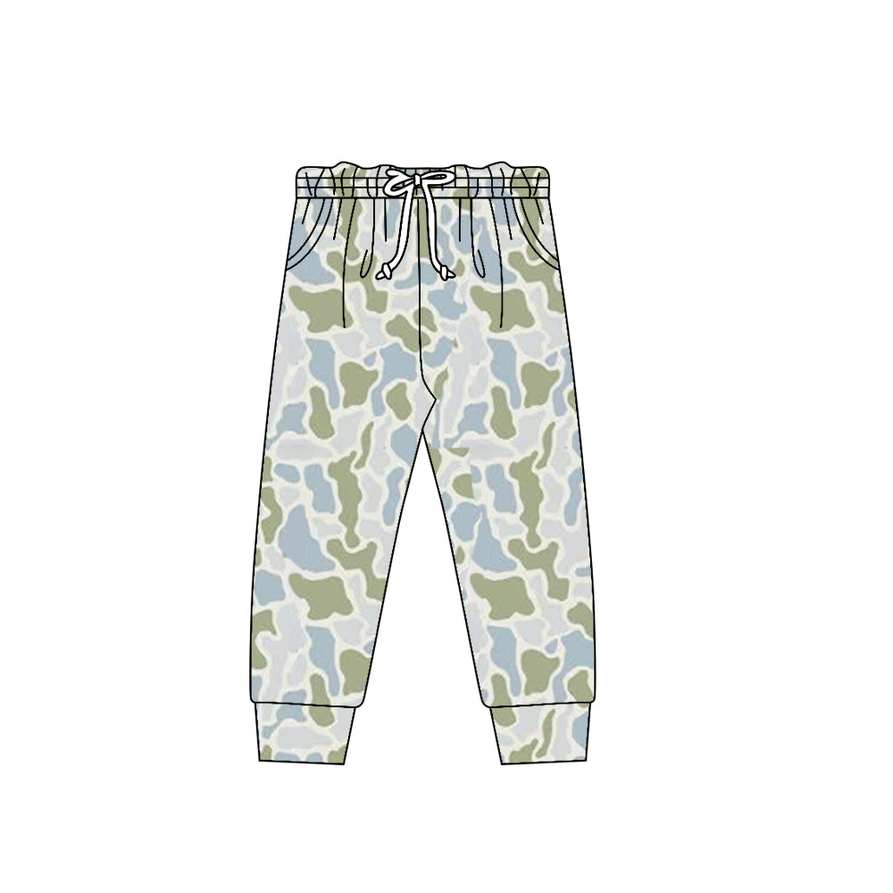 Baby Boys Green Blue Camo Pockets Southern Jogger Pants Bottom Preorder