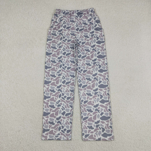 Adult Women Southern Light Grey Camo Pockets Straight Pants Bottom