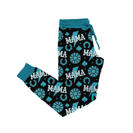 Adult Mama Turquoises Stars Western Pockets Joggers Bottom Preorder