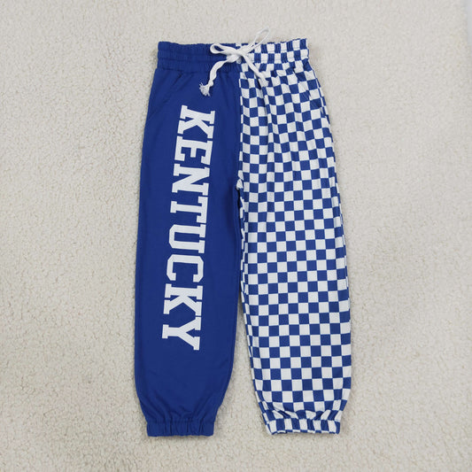 Baby Boys Vinyl Kentucky Team Pockets Checked Joggers Bottom