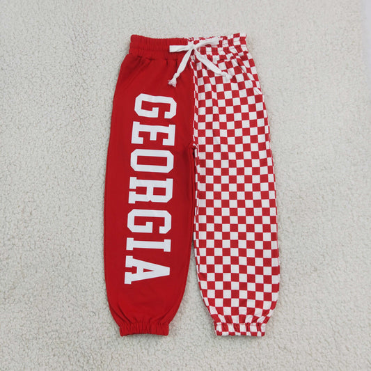 Baby Boys Red Vinyl Georgia Team Pockets Jogger Pants Bottom