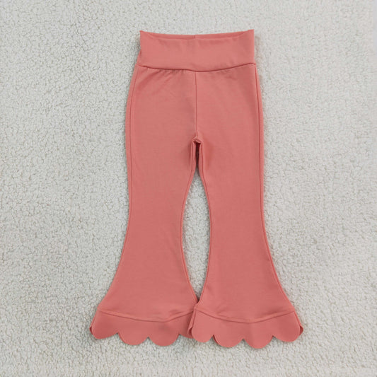 Baby Girls Pink Scallop Bell Bottom Pants