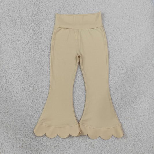 Baby Girls Yellow Scallop Bell Bottom Pants