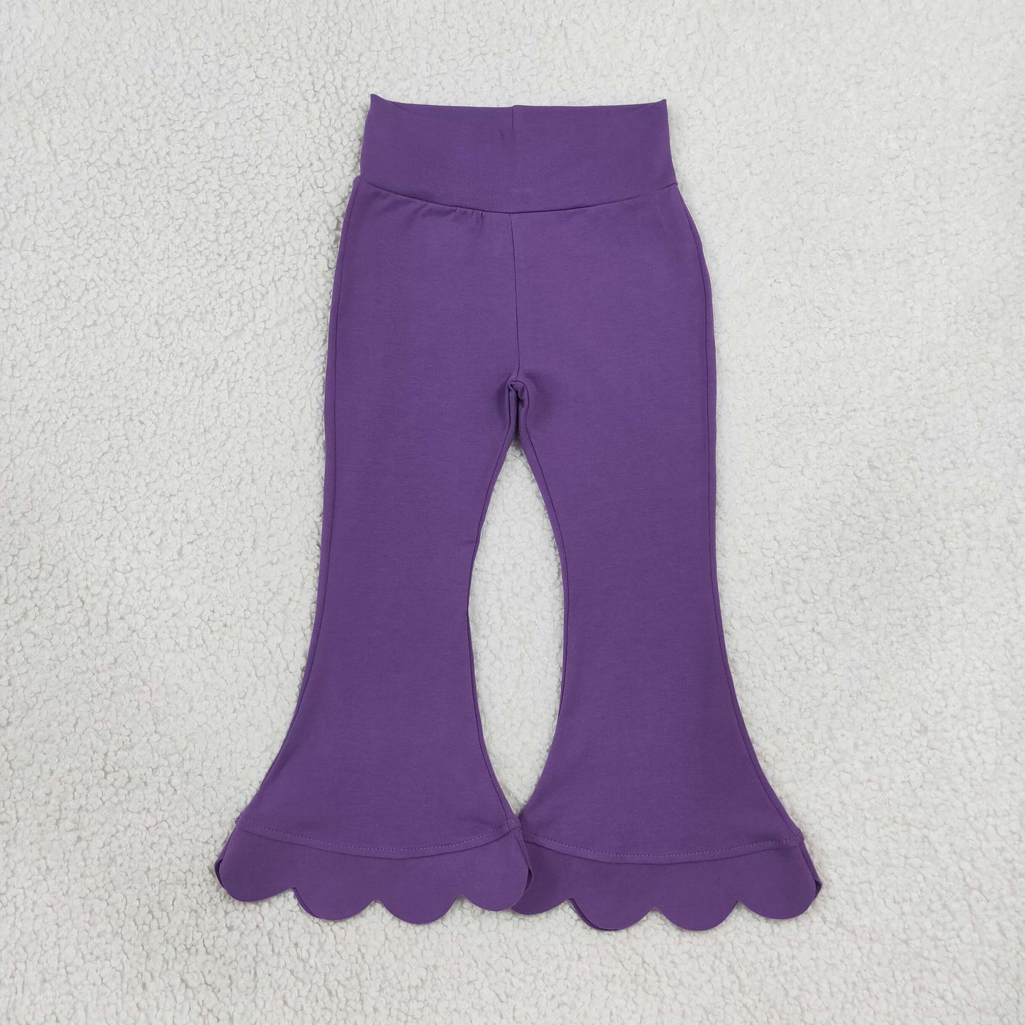 Baby Girls Purple Scallop Flare Pants Bottom