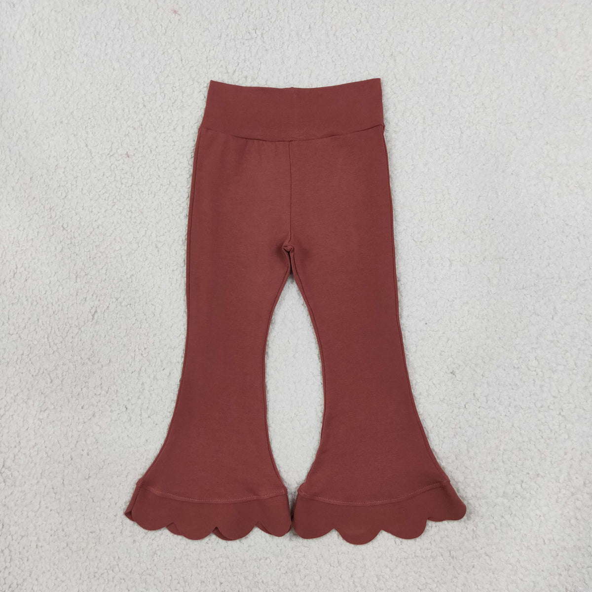 Baby Girls Brown Scallop Flare Pants Bottom