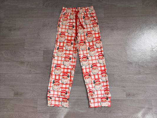 Adult Women Red Checked Santa Christmas Pants Bottom Preorder