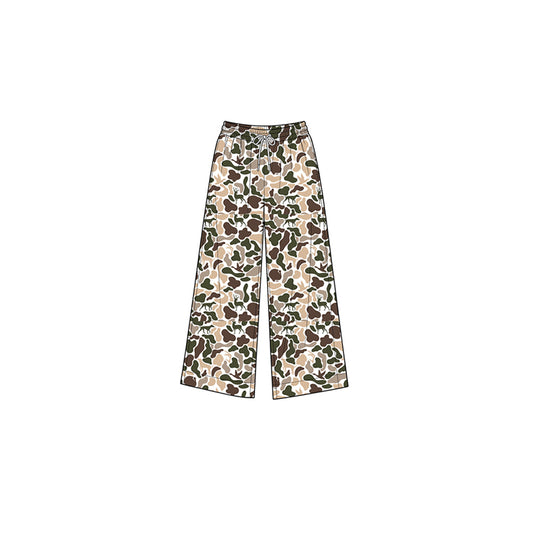 Preorder moq 5 Baby Girls Deer Dogs Ducks Camo Yoga Active Pockets Straight Pants Bottom