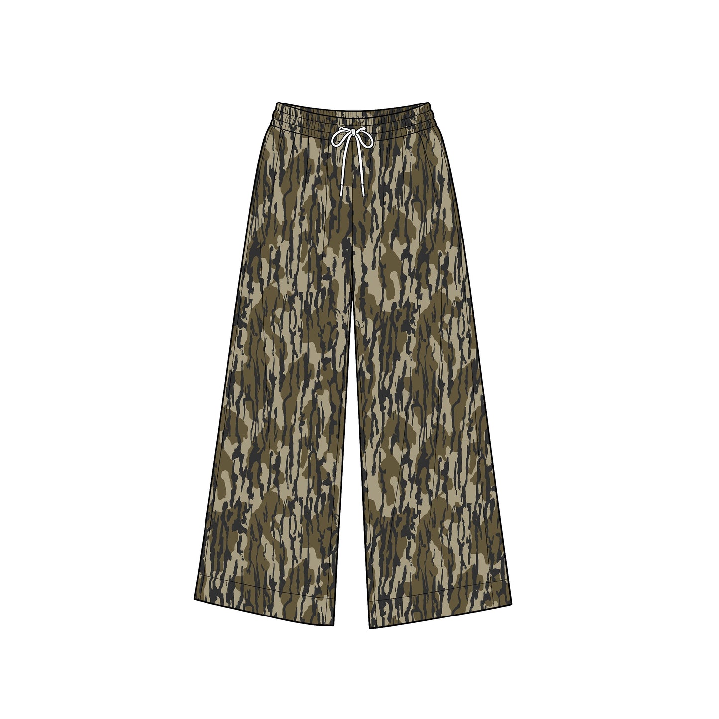 Preorder moq 5 Adult Women Wood Camo Yoga Active Pockets Straight Pants Bottom