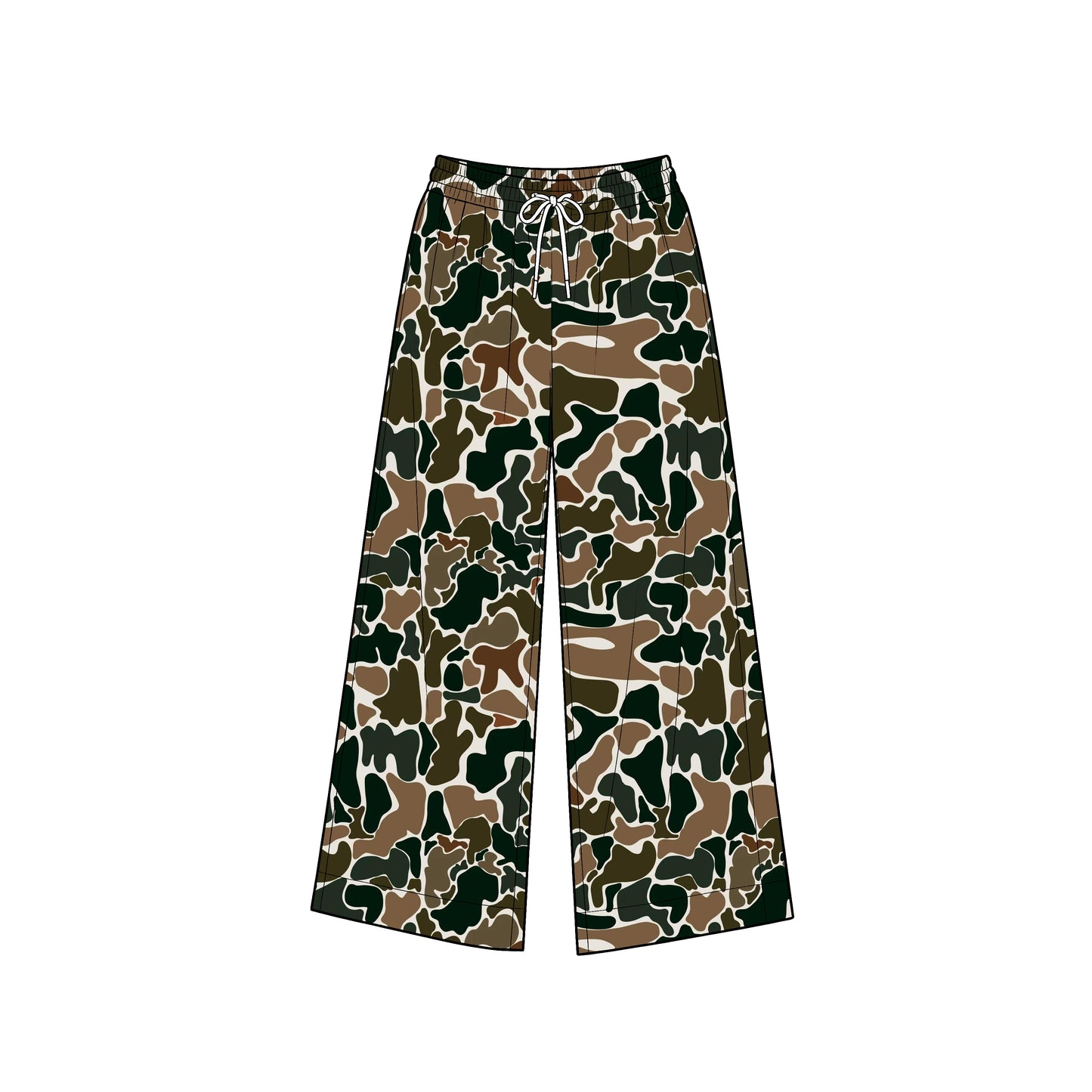 Preorder moq 5 Adult Women Dark Brown Camo Yoga Active Pockets Straight Pants Bottom