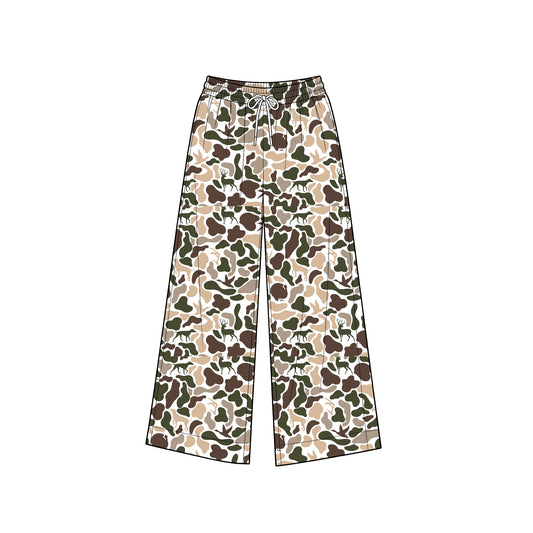 Preorder moq 5 Adult Women Deer Dogs Ducks Camo Yoga Active Pockets Straight Pants Bottom