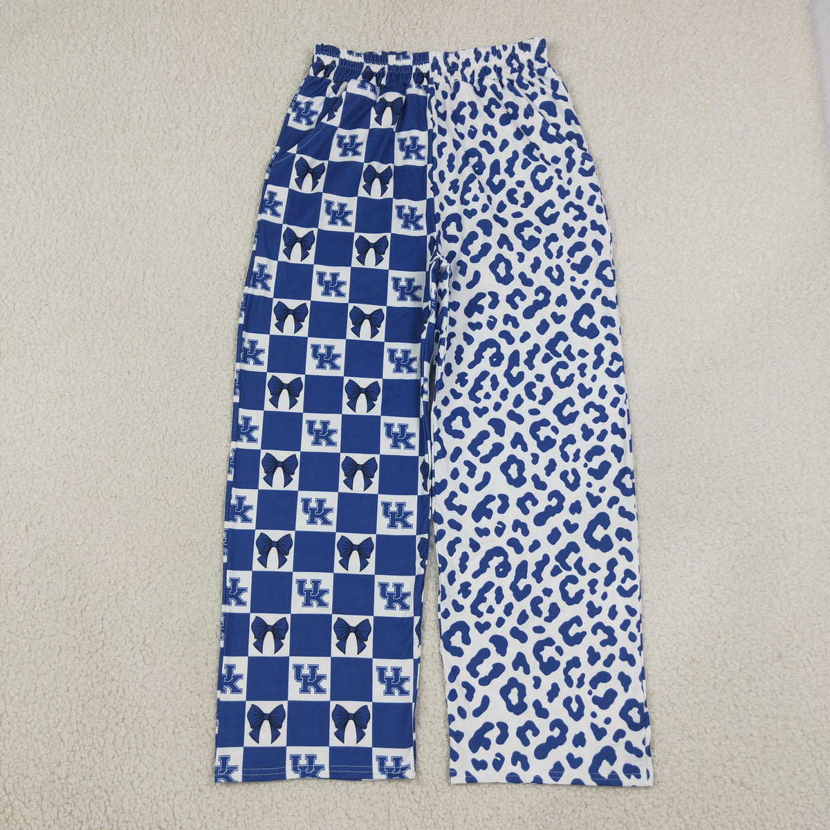 Adult Women Bows Kentucky Leopard Team Pockets Flare Pants Bottom