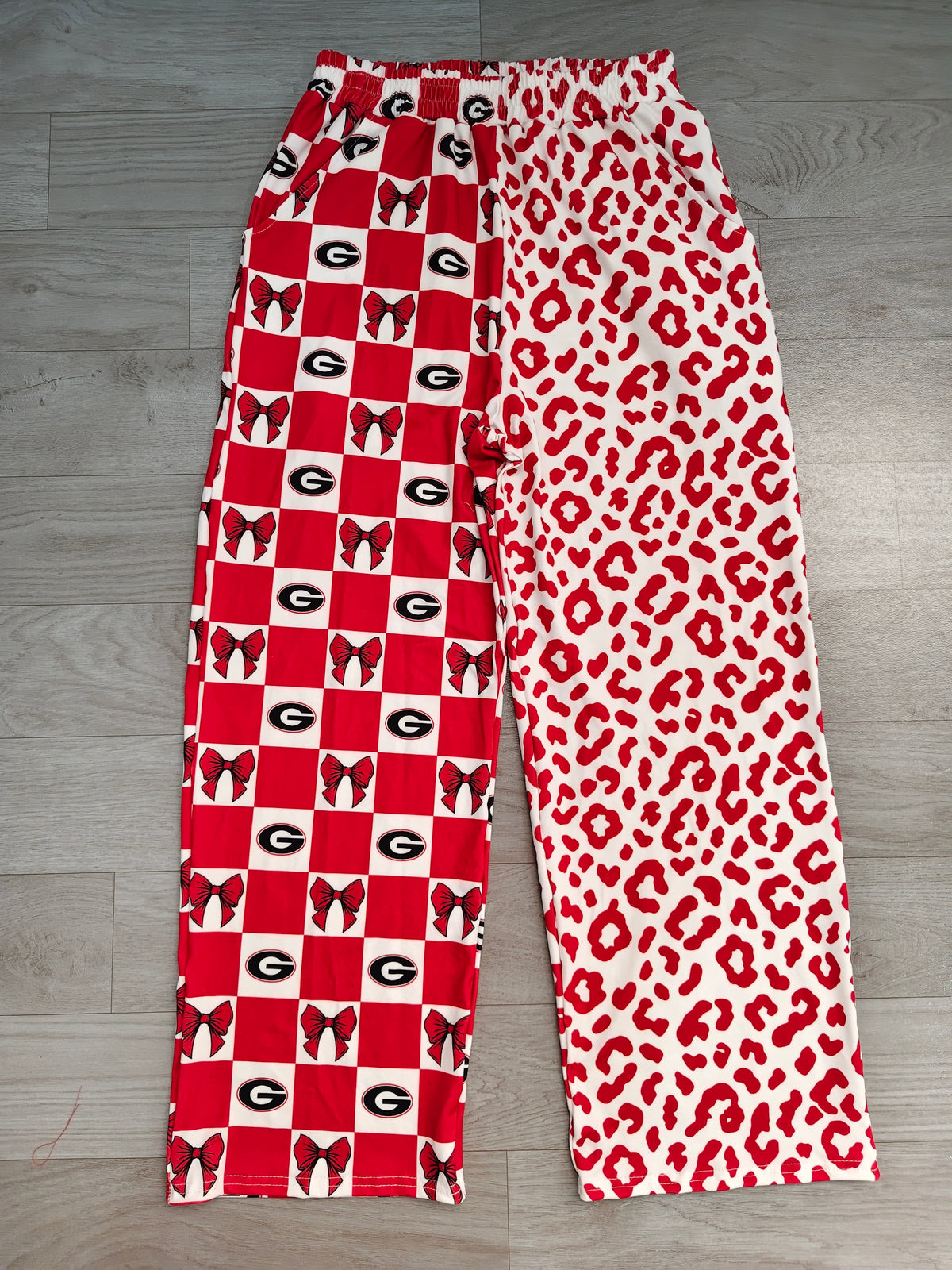 Adult Women Bows Georgia Leopard Team Pockets Pants Bottom Preorder