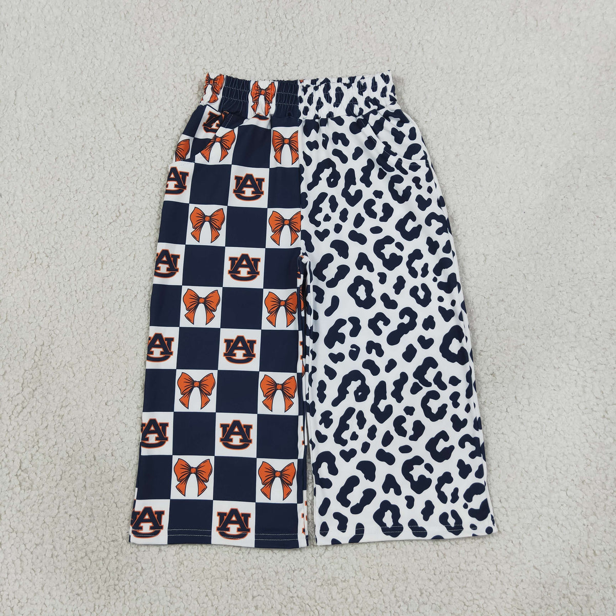 Baby Girls Bows Auburn Leopard Team Pockets Flare Pants Bottom