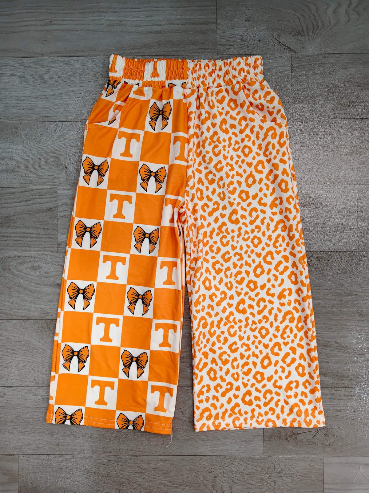 Baby Girls Bows Tennessee Leopard Team Pockets Pants Bottom Preorder