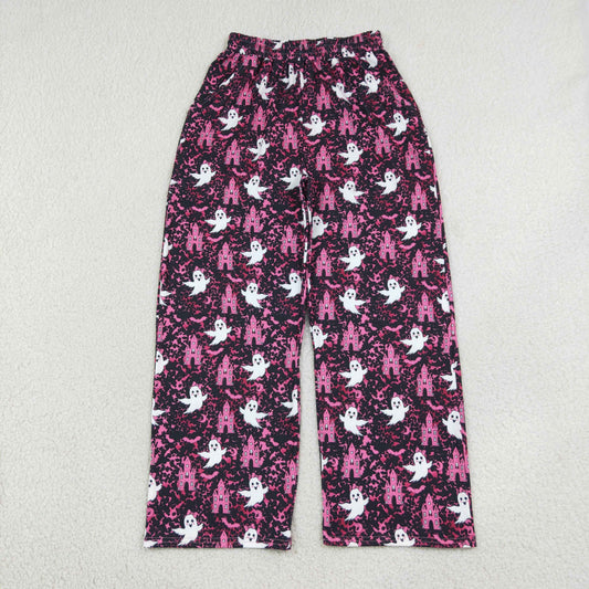 Mama and Me Girls Castles Bats Ghosts Pockets Halloween Flare Pants Bottom