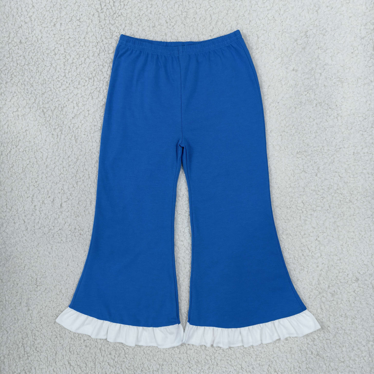 Baby Girls Blue White Ruffle Flare Pants Bottom