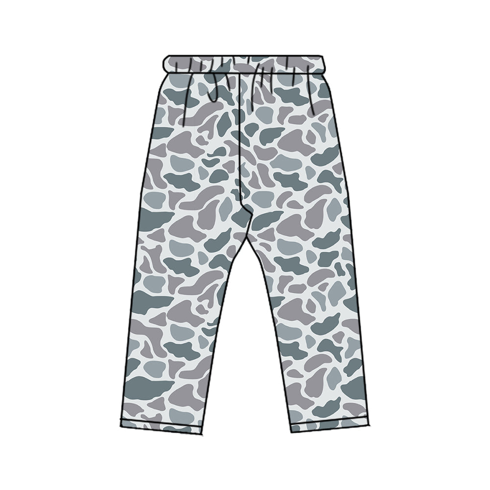 Preorder moq 5 Baby Boys Southern Light Grey Camo Leggings Pant Bottom