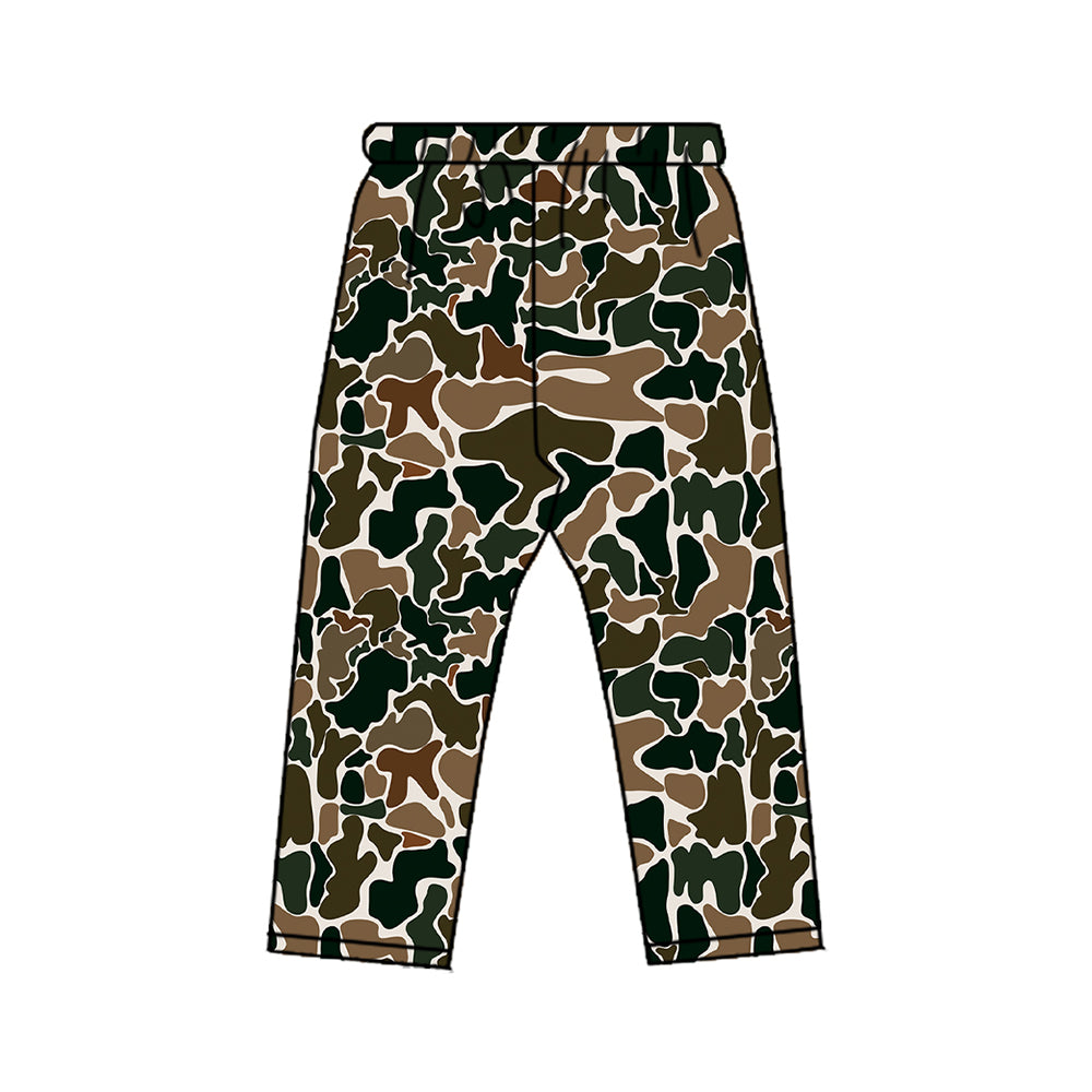 Preorder moq 5 Baby Boys Southern Dark Brown Camo Leggings Pant Bottom