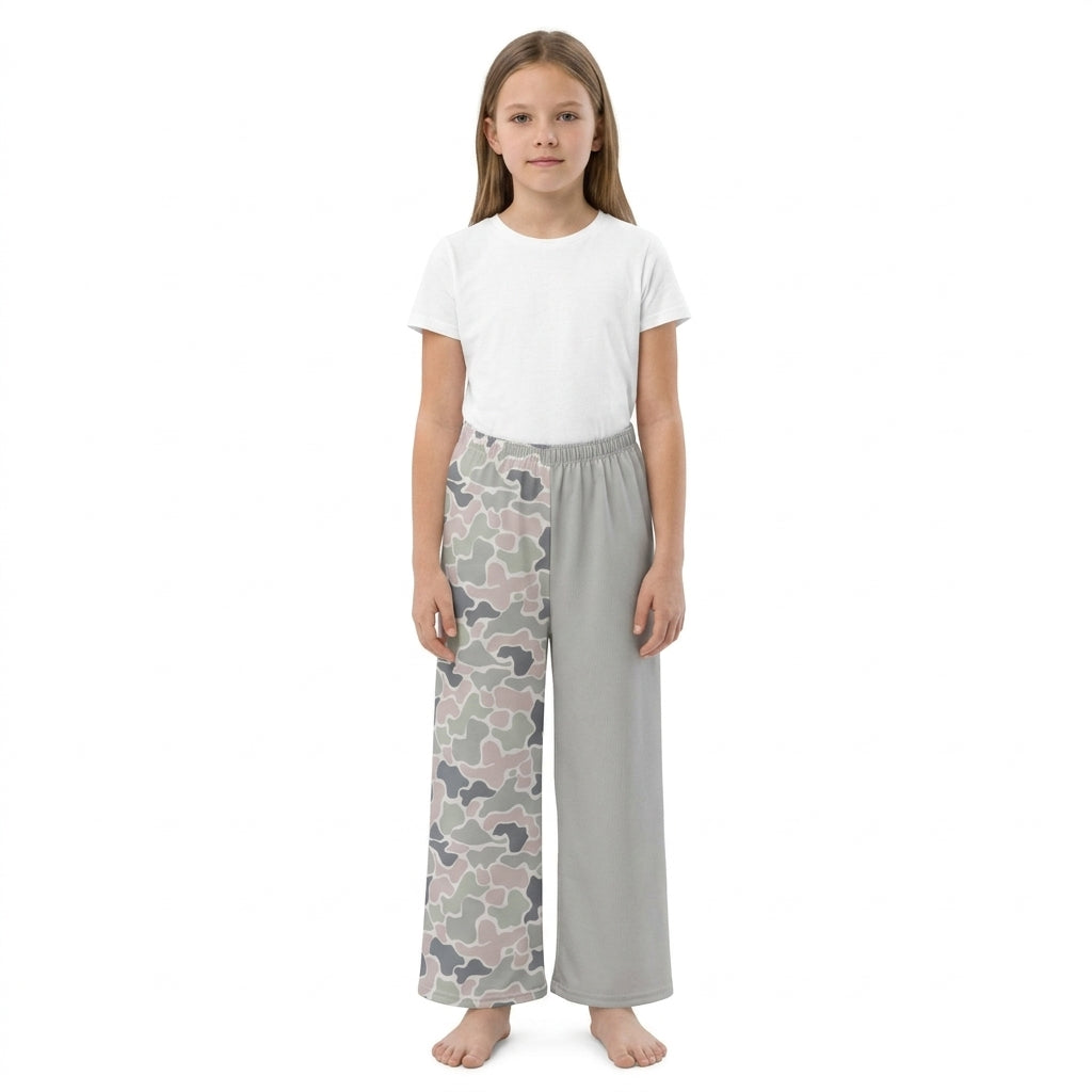Baby Girls Green Khaki Camo Pockets Flare Pant Bottom