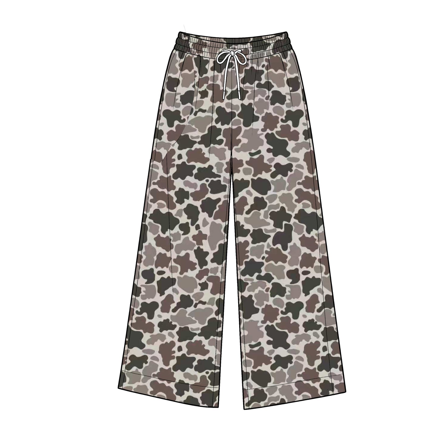Adult Women Grey Camo Yoga Active Flare Pants Bottom Preorder