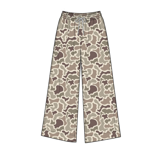 Adult Women Khaki Camo Yoga Active Flare Pants Bottom Preorder