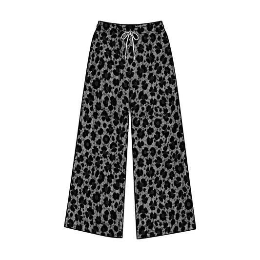 Adult Women Black Leopard Yoga Active Flare Pants Bottom Preorder