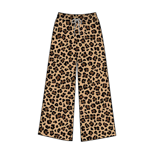 Adult Women Brown Leopard Yoga Active Flare Pants Bottom Preorder