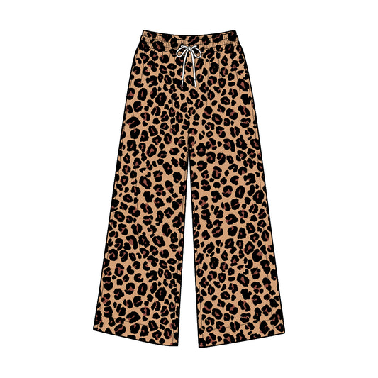 Adult Women Brown Leopard Yoga Active Flare Pants Bottom Preorder