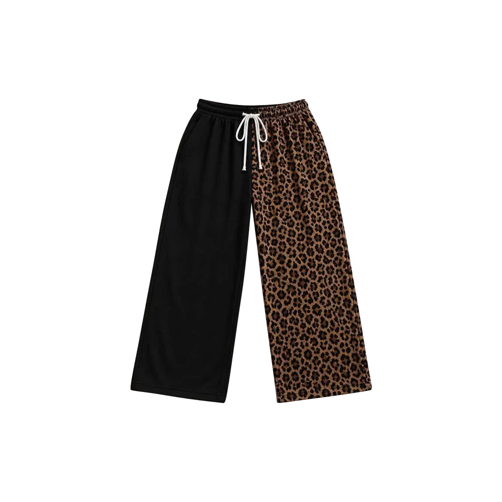 Baby Girls Black Brown Leopard Pockets Flare Pants Bottom Preorder