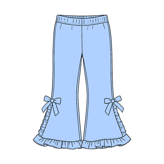 Baby Girls Blue Ruffle Flare Pants Bottom Preorder