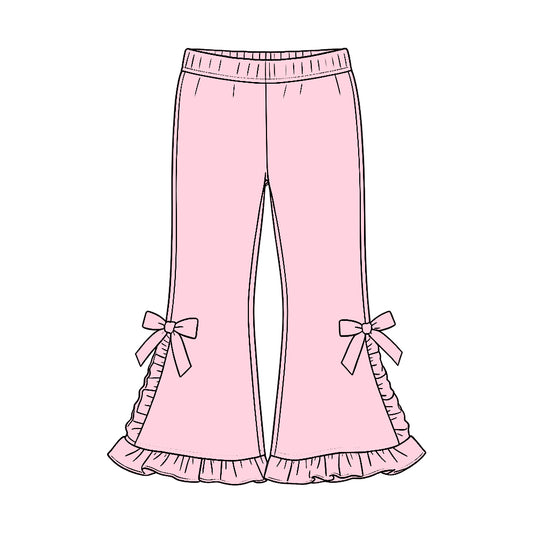 Baby Girls Pink Ruffle Flare Pants Bottom Preorder