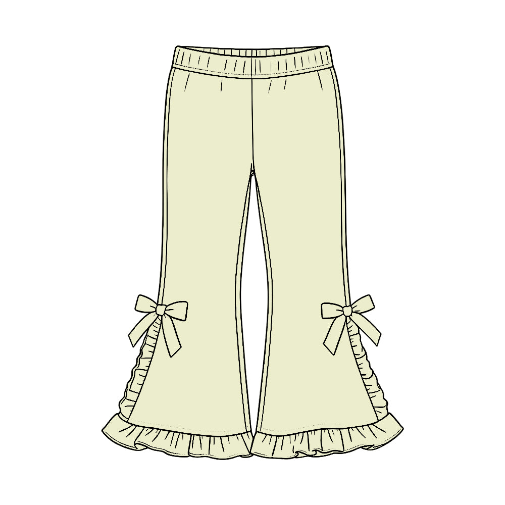 Baby Girls Yellow Ruffle Flare Pants Bottom Preorder