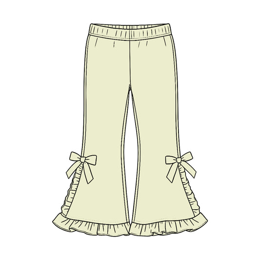 Baby Girls Yellow Ruffle Flare Pants Bottom Preorder