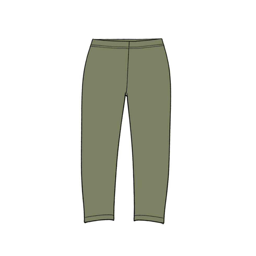 Preorder moq 5 Baby Girls Green Yoga Active Leggings Pants Bottom