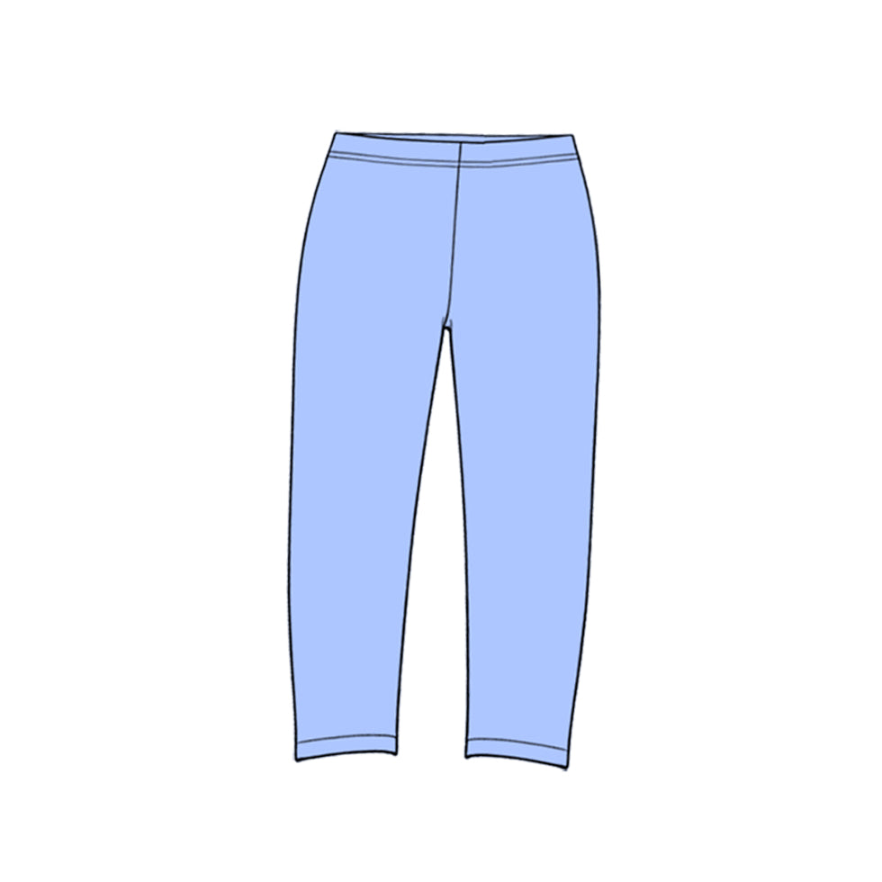 Preorder moq 5 Baby Girls Blue Yoga Active Leggings Pants Bottom