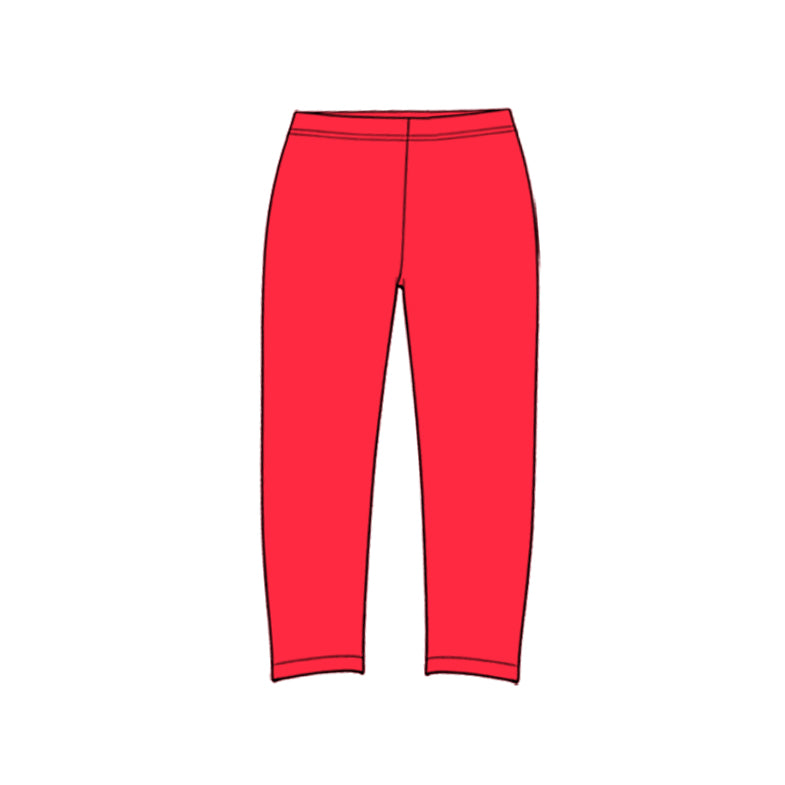 Preorder moq 5 Baby Girls Red Yoga Active Leggings Pants Bottom