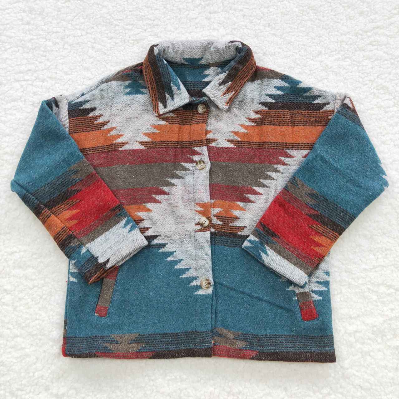 Baby Kids Navy Western Aztec Jackets Cardigans