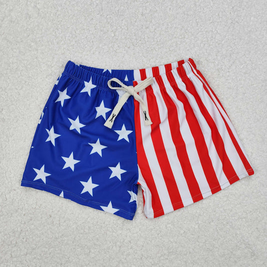 Sibling Baby Boys 4th Of July Star Western Trunks Swimsuits