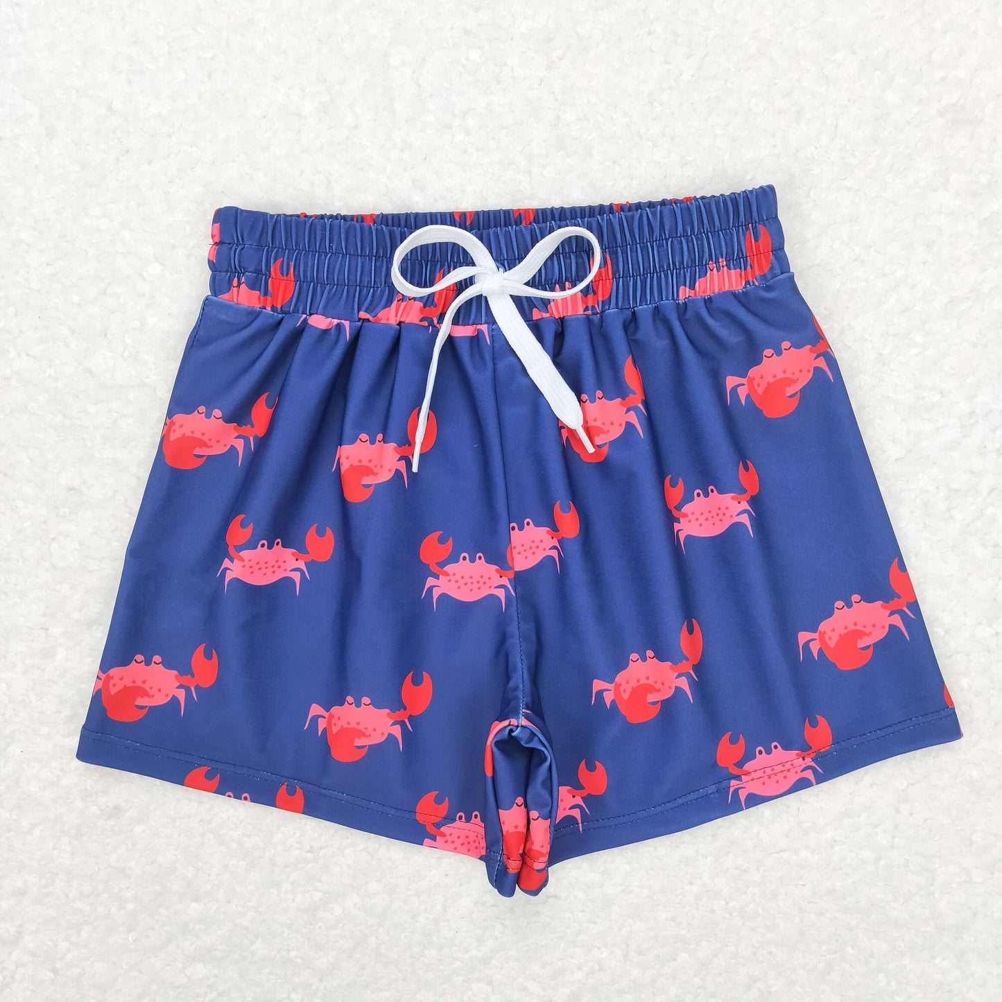 Sibling Baby Boys Summer Crab Fishes Trunks Swimsuits Swimwear