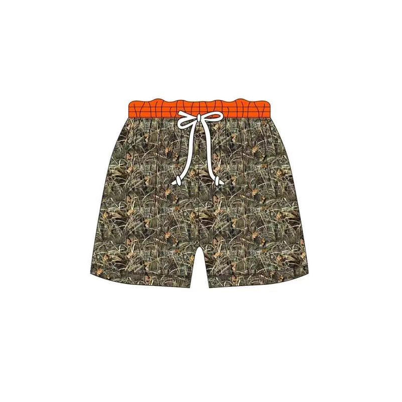 Baby Boys Summer Camo Orange Trunks Swimsuits