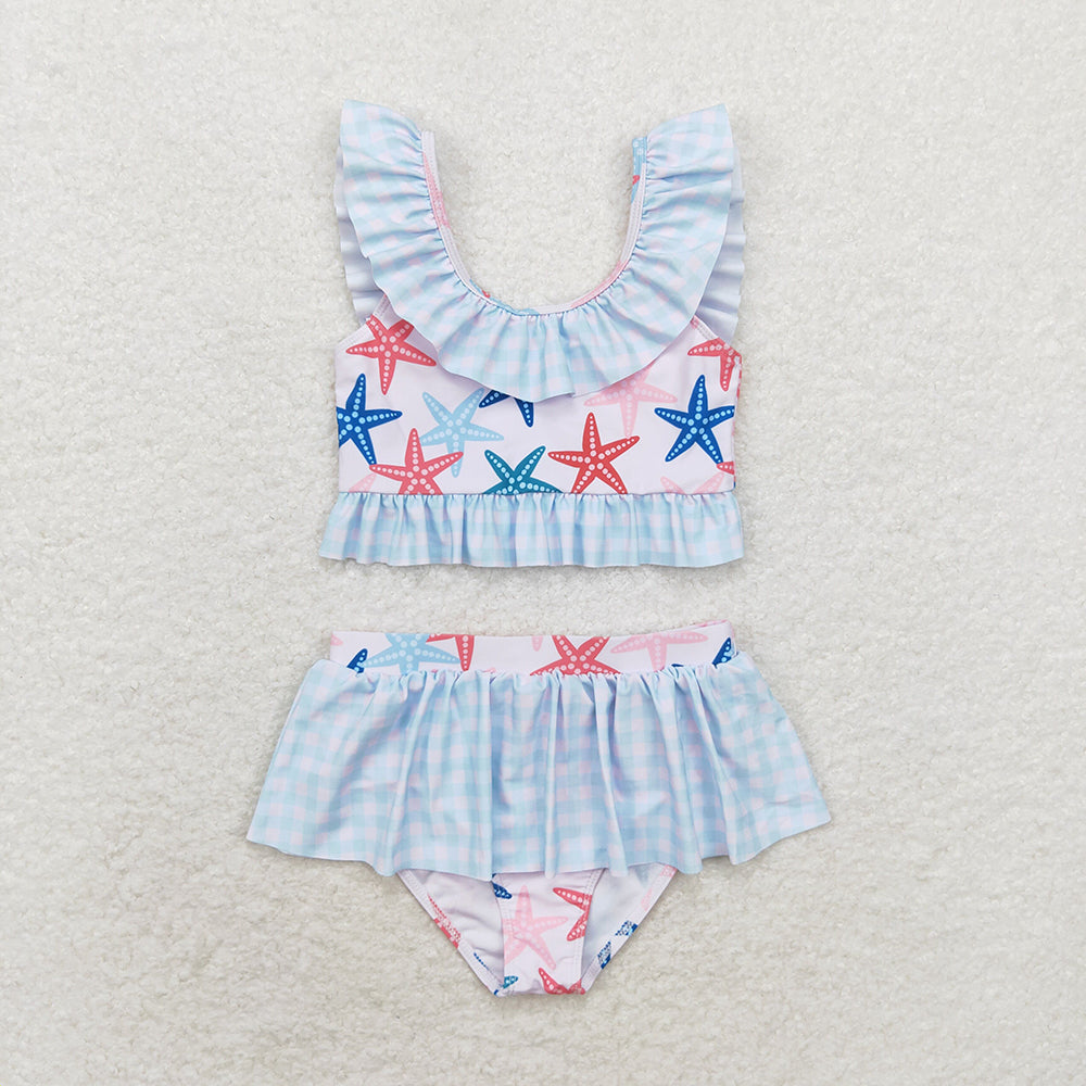 Baby Girls Star Fish 2pcs Ruffle Summer Swimsuits