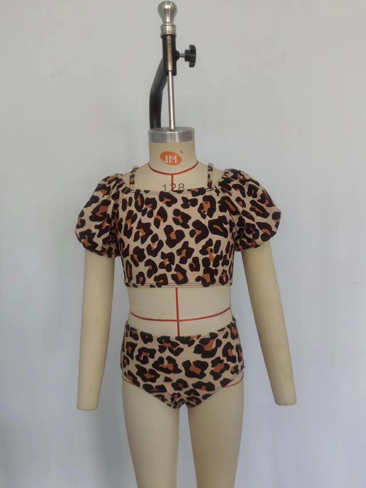 Baby Girls Leopard Straps Top Bummie Swimsuits