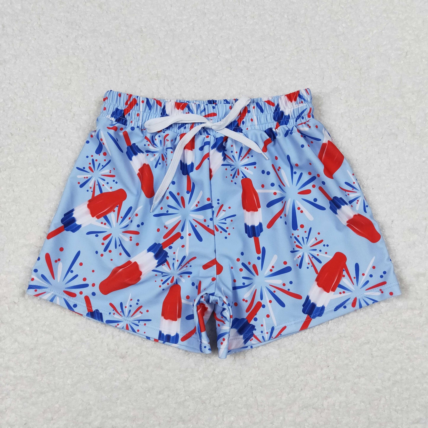 Sibling Baby Boys 4th Of July Star Western Trunks Swimsuits