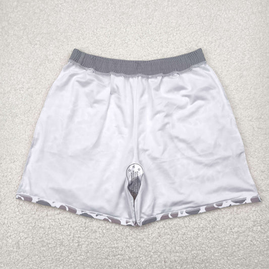 USA Shop Adult Man Grey Camo Bottom Trunk Drawstrings Shorts Swimwear